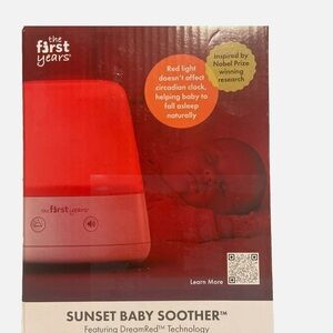 The 1st Years Sunset Baby Soother White Noise Red Technology Night Light NIB